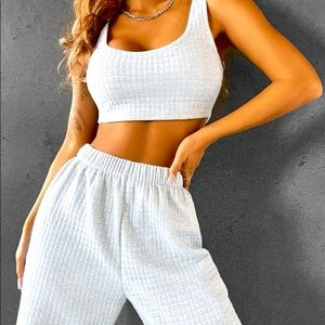 Shein Crop top and Sweatpants set